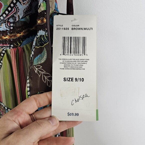 Vintage Y2K Breakin Loose Babydoll Dress Womens 9 10 Flowy Boho Festival Floral - Picture 14 of 14